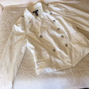 White double breasted blazer